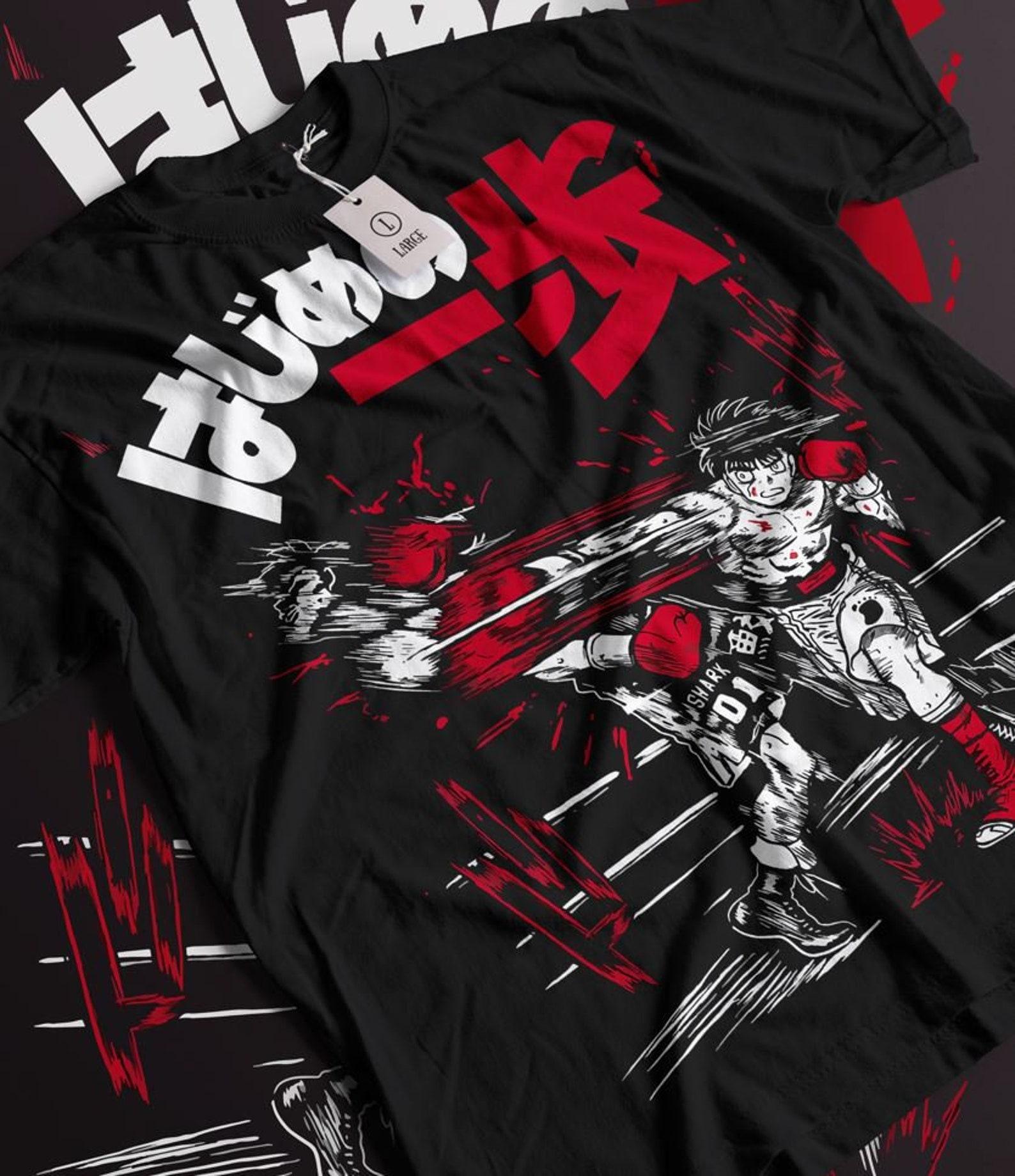 Retro Manga T-Shirt, Sport 90s Anime Lovers, Boxing GYM Anime T-Shirt, Otaku Ropa, Graphic Anime Unisex Shirt S