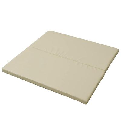 YAMAZEN Baby Play Mat, 90 X 90 Cm, 5 Cm Thick, Square, Foldable In Half, Floor Mat, Fully Assembled, Ivory (IRM-9090F2C(IV))