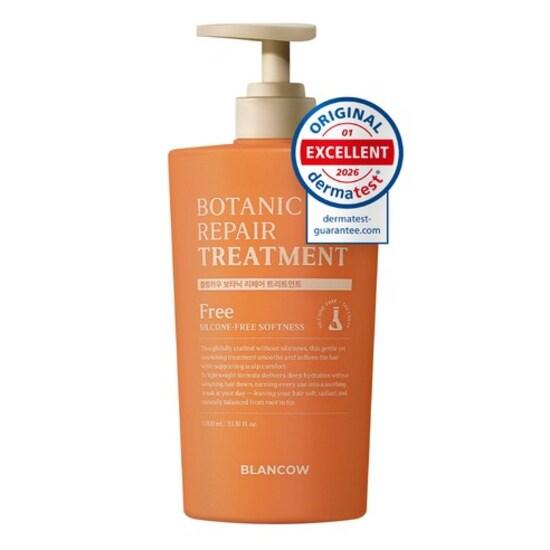 BLANCOW Маска для лечения волос для уменьшения спутывания и восстановления повреждений, экстракт морских водорослей, 17 аминокислот, без силиконов, веганская, для чувствительной кожи головы 1000 мл