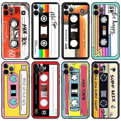 Case Voor Apple iPhone 13 11 12 Pro 7 XR X XS X Max 8 6 6S Plus 5 14 SE 2022 Coque Mixtape Vintage Magnetische Tape Cassette Audio
