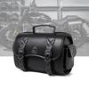 Punk Style Saddlebag Universal PU Side Bag Pouch Travel Luggage Bag with 2 Straps Over Saddles Bag Motorcycle Tool Bag
