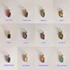 New Titanium Steel 12 Birthstone Pendant DIY Accessories Necklace Square Colored Zircon Pendant Color Preservation
