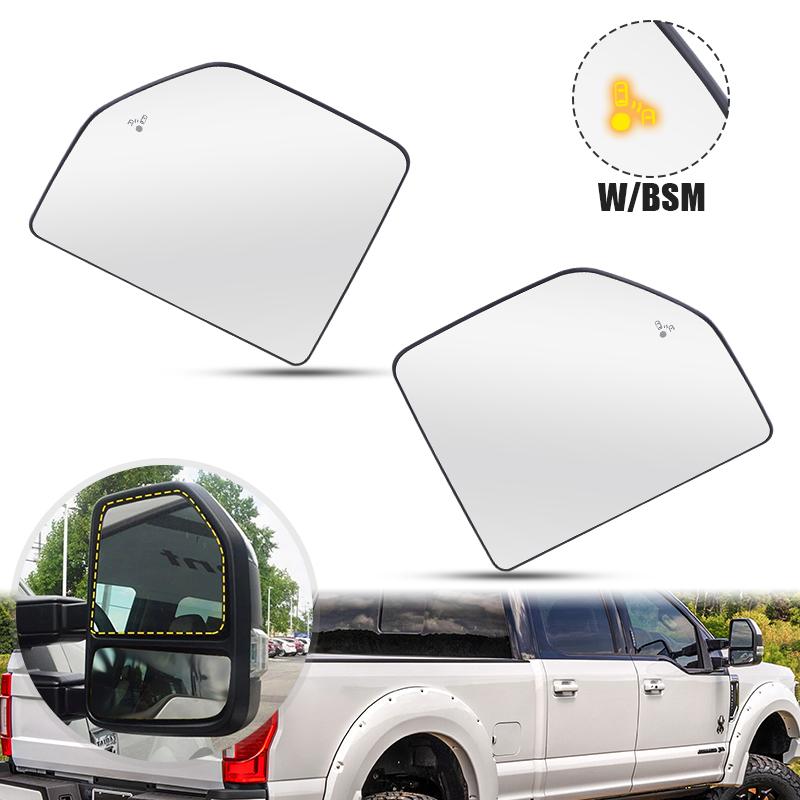 Auto Heated Upper Mirror Glass With/Without Blind Spot For Ford F150 2015- Ford Super Duty F250 / F350 / F450 / F550 17-22