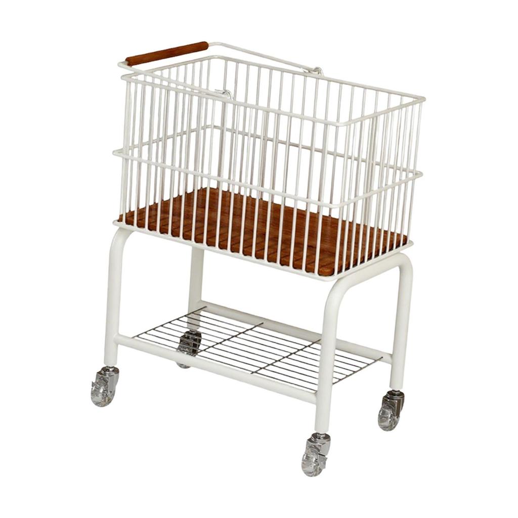 Kleideraufbewahrungswagen mit herausnehmbarem Korb, 70 cm hoch, Farbe, zur Organisation von Schmutzwäsche