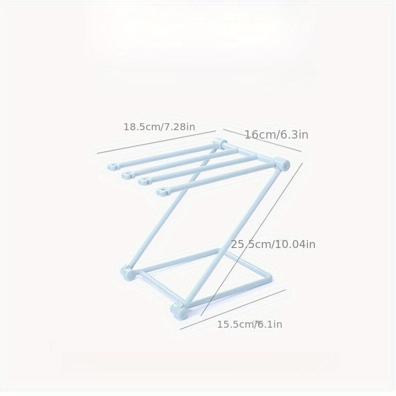 Desktop Foldable Towel Storage Rack Kitchen Vertical Dishcloth Hanging Shelf Multifunctional Countertops Water Cup Holder