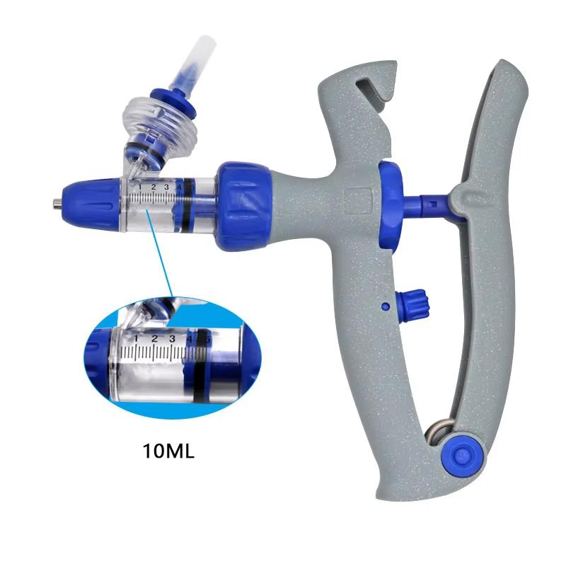 1/2/5ml Automatic Veterinary Continuous Syringe Adjustable with Bottle Animal Injection Vaccine for Livestock Pig Cattle Sheep