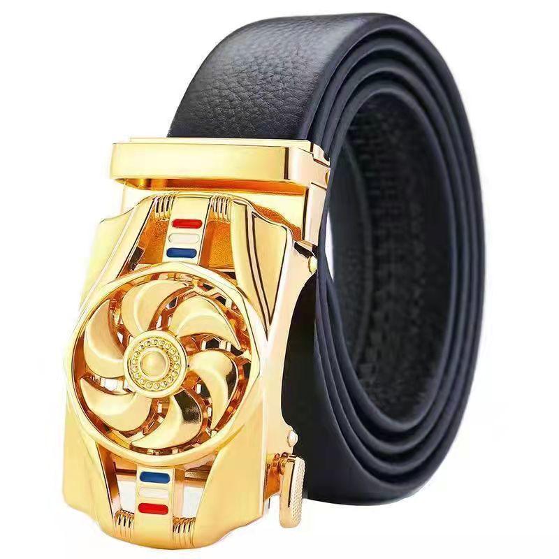 When Fortune Strikes: Stylish Men's Automatic Buckle Belt - Trendy, Versatile, and Perfect for Business Attire