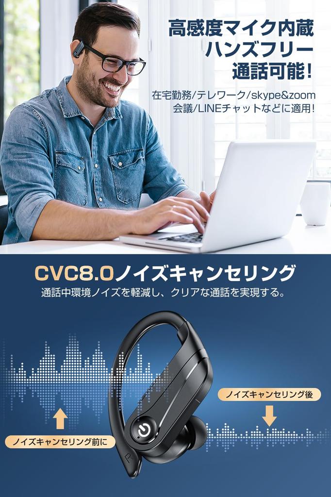 Nová Bluetooth Bluetooth Bezdrátová Sluchátka s Až 48 Hodinami Bluetooth Pohodlná LED Úroveň Baterie Bluetooth Oddělené Levé a Automatické Okamžité