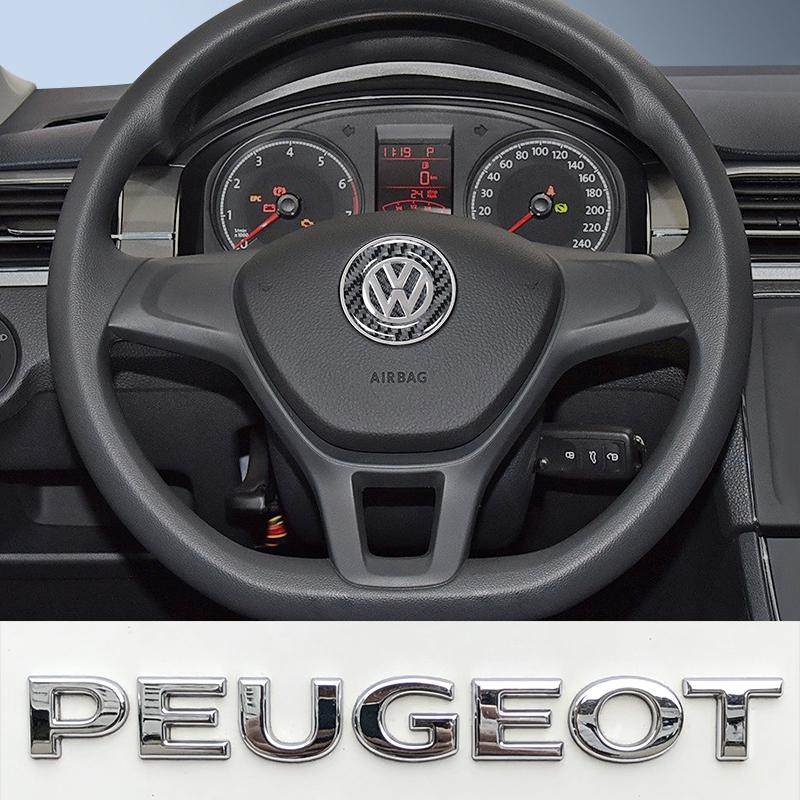 Car Interior Accessories Carbon Fiber Car Steering Wheel Car Decora Sticker For Peugeot/For VW Golf Amarok T5 Phaeton Teramont