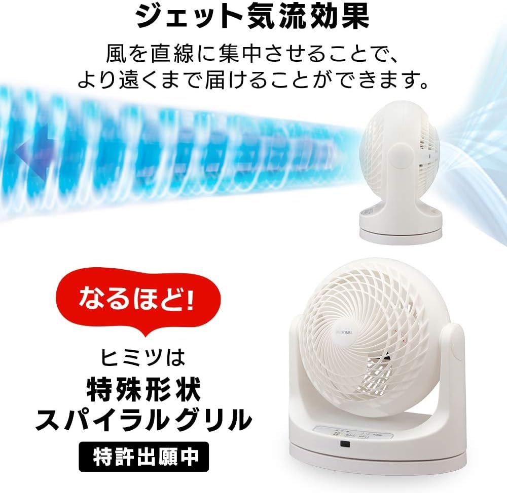 IRIS OHYAMA 14 Tatami Remote Control Macaron White Circulator, Mats, Oscillating, Type, PCF-MKC18-W,