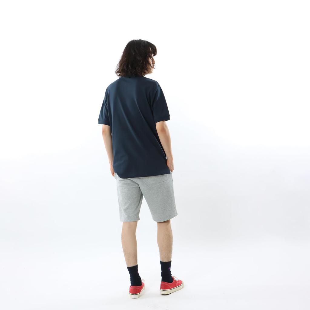 Polo Short One Point Short Sleeve Polo Basic L [Champion] Shirt, Sleeve, 100% Cotton, Embroidery, Logo, Shirt, C3-Z358Z, Men's, Navy,