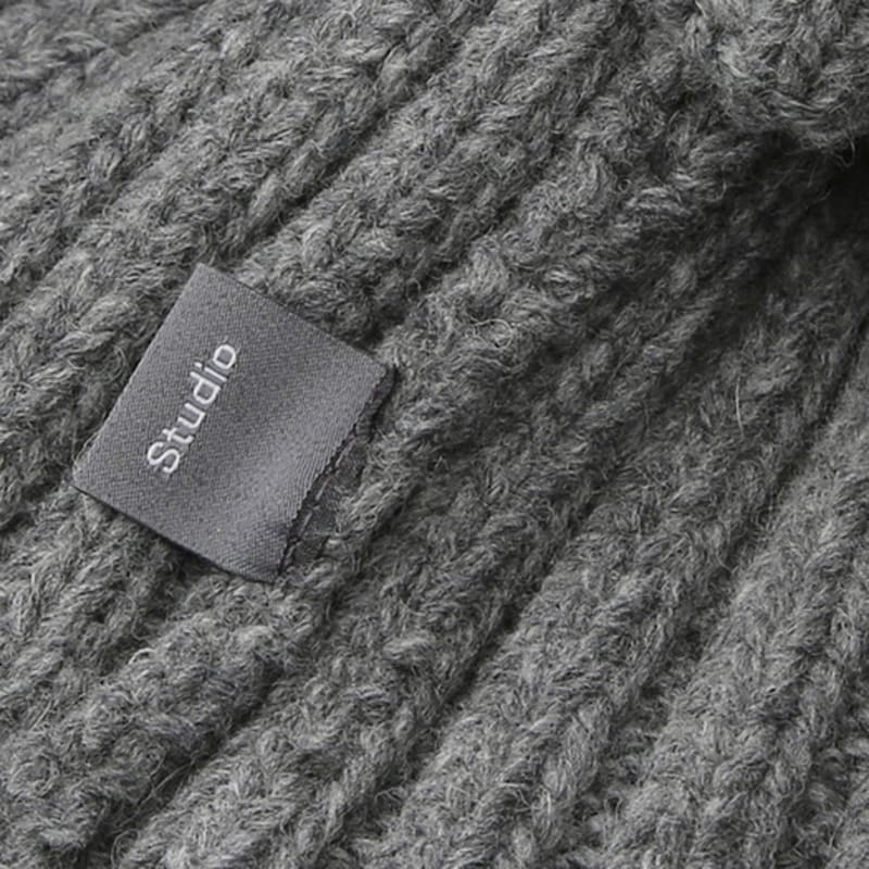 UNDERCONTROL STUDIO NECK WARMER / RIB / LAMBS WOOL / Grey