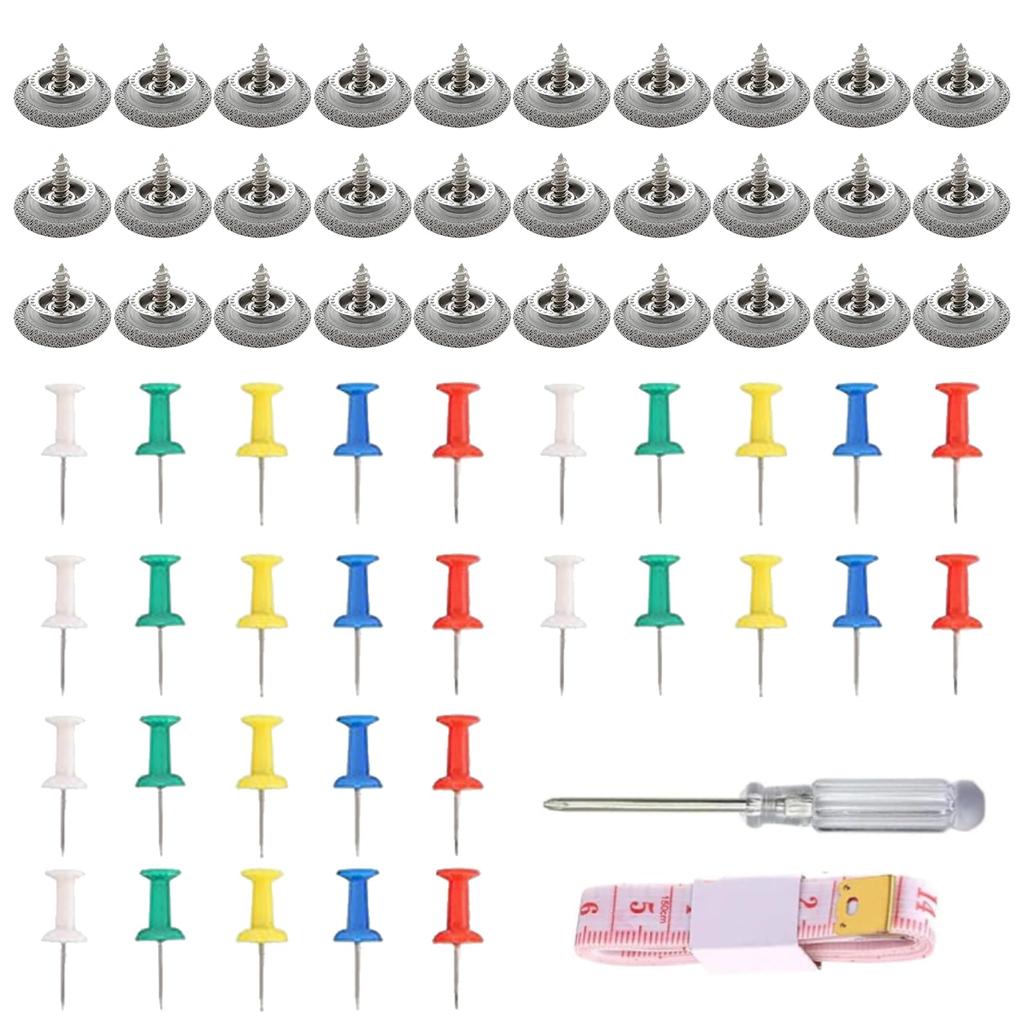 PAVIKE Car Ceiling Drop Repair Kit, Repair Buttons, Installation Tools, Roof Rivets, Set of