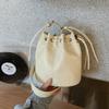 Retro Pu Leather Bag For Women Designer Bucket Crossbody Bag Korean Style Y2k Brand Bag Ladies Commuting Underarm Handbag