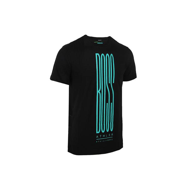 HUGO BOSS T-Shirts Men's Black Crew Neck Moderate Straight Fit 50410483-001