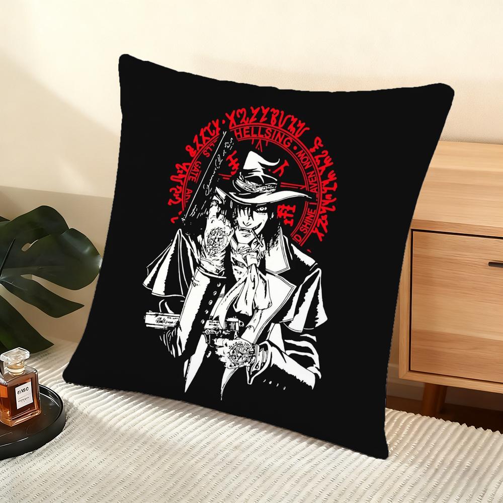 Anime C-Castlevania Cushion Cover Soft Short Plush Pillow Cover Smooth Cozy Texture Aesthetic Cushion Case Home Decor