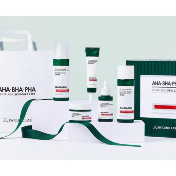 3W Clinic Lab 3HA Acne Care Skincare Set (5-Piece Set) – For Teens & Adults