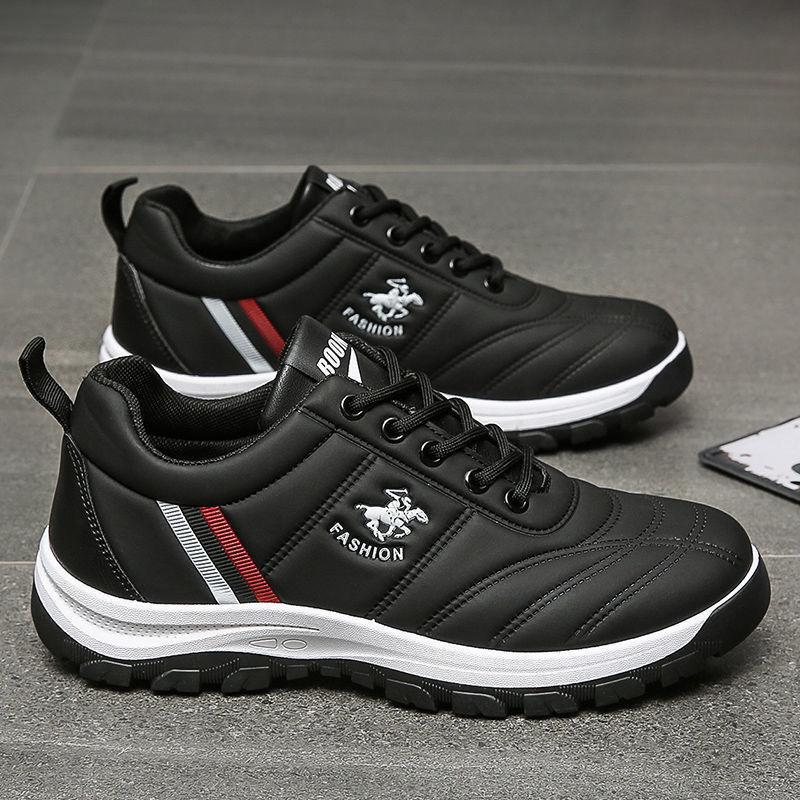 Men's Shoes Spring and Autumn New Korean Version Trend Men's Casual Sports Leather Shoes Men's Middle-aged and Elderly Non-slip Wear-resistant Height