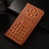 Crocodile Claw Genuine Leather Flip Case for Oneplus 6 6T 7 7T 8 8T 9 9T 9T 10 10T 10T 11 12 12R 13 13T 13R 15 Pro Cover Cases