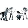 Mattel Disney & Pixar Toy Story Set with 4 Action Figures: Black & White Woody's Round-Up Pack, Woody, Jessie, Bullseye & Stinky Pete, 7-Inch Scale