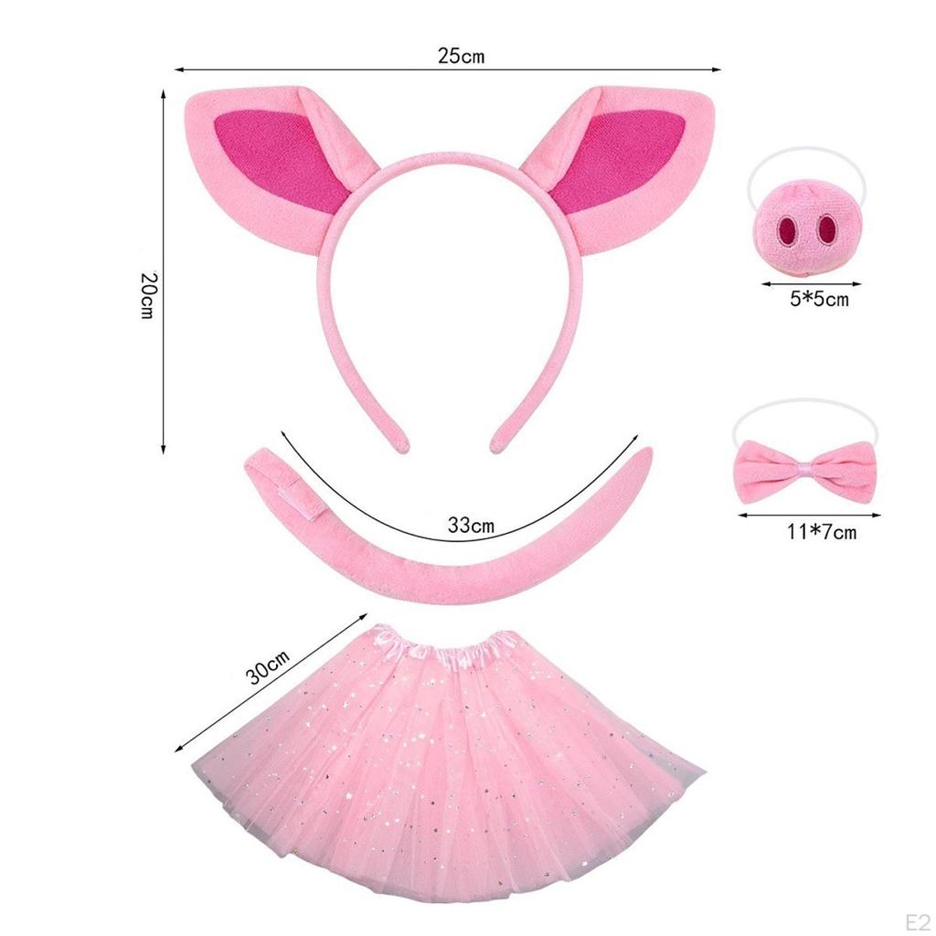 Pig Costume Set Animal Cosplay Decoration for Stage Performances Carnival