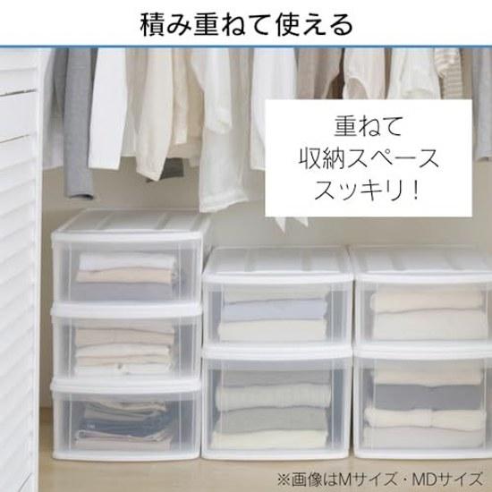 4-piece set overwhelming cost performance. Iris Ohyama Chest I storage case drawers closet space. Dimensions width 37.6 cm depth 74 height 21.2 cm. L.