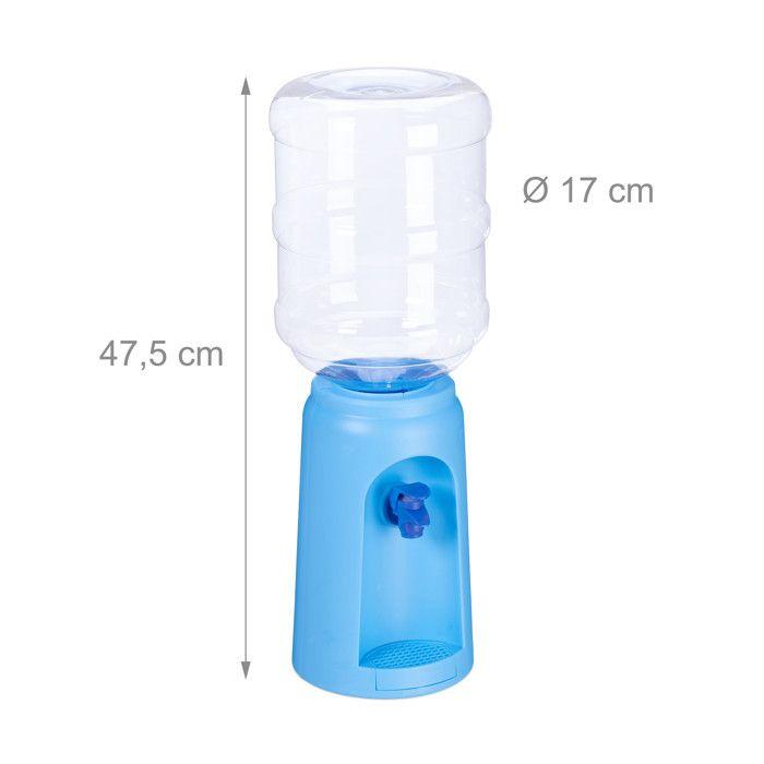 Relaxdays, distributeur d’eau avec réservoir et robinet, fontaine de bureau, 4,5 l plastique, h x d: 47,5 x 17 cm, bleu