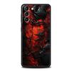 Black Red Ripple Art Phone Case for Samsung Galaxy S26 S25 S24 S23 S22 S20 S21 FE Ultra S25 Edge Plus 5G Soft TPU Cover Fundas