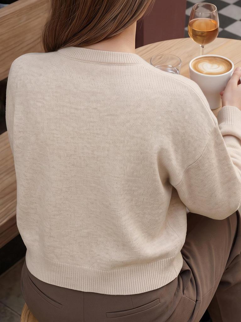 European and American Retro Chinese Style Pipa Buckle Knit Cardigan Sweater for Women - Autumn/Winter 2026 Collection