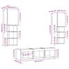 VidaXL TV Wall Units with LED 5 Pcs, Hanging TV Cabinets, Living Room TV Furniture, Modern, White Wood 3216604