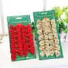 12-Pack Gold & Red Christmas Tree Decoration Bows