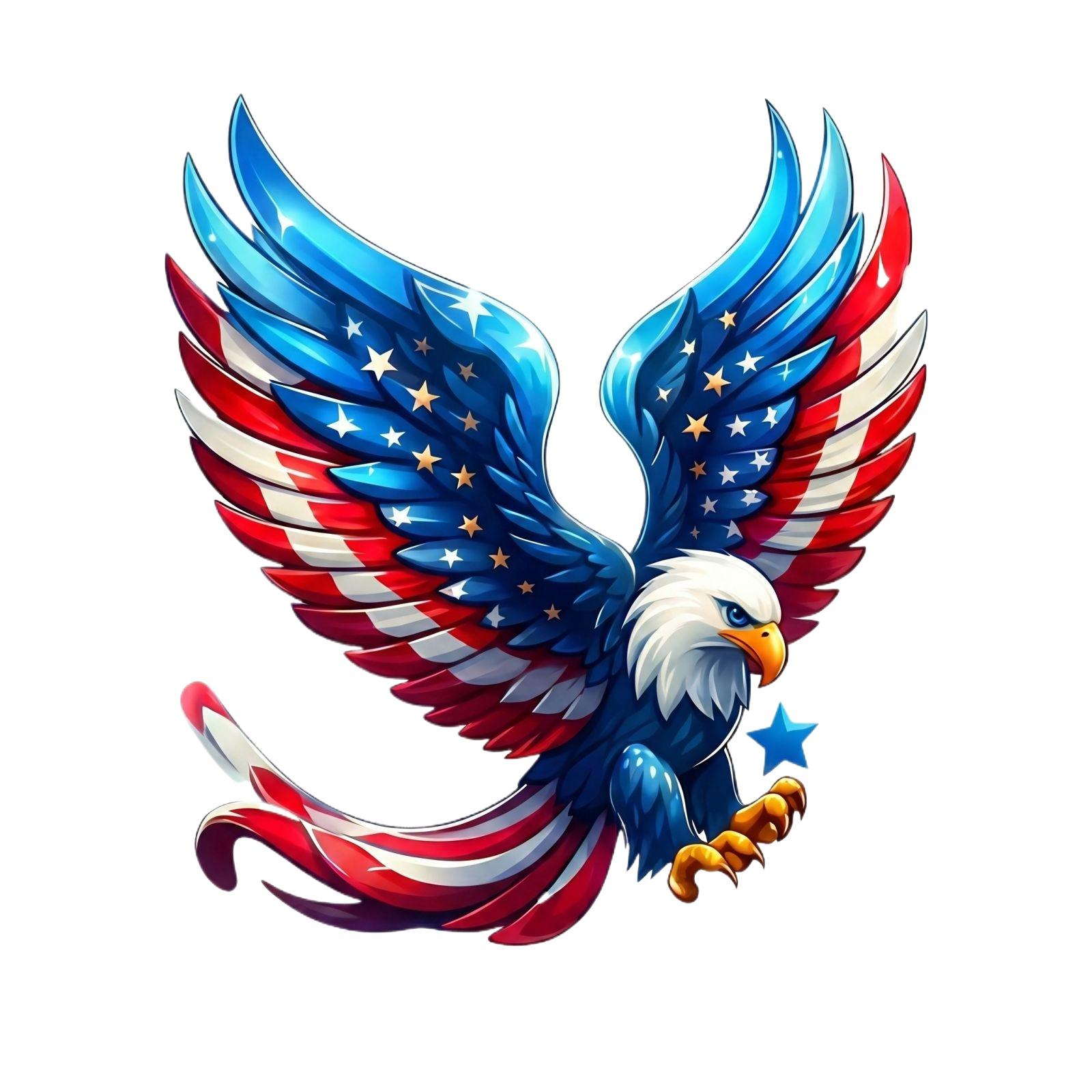 

2D Acrylic Pendant Eagle Design with Stars and Stripes Pattern Suitable for Keychains Charms and Decorations Durable Lightweight Material One Size красный