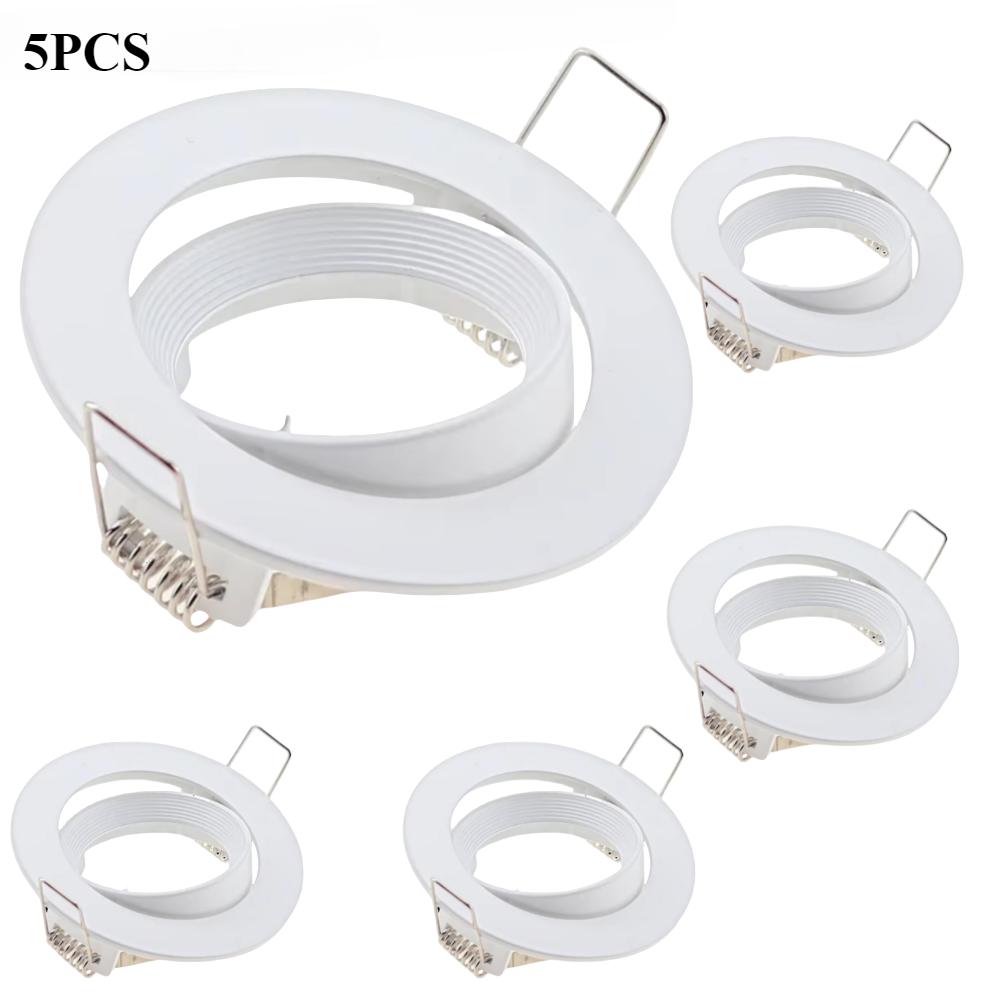 

5/10 шт. MR16 фитинг потолочный точечный светильник монтажный вырез 75 мм круглый Gu10 точечный светильник встраиваемый светодиодный потолочный светильник светильник white