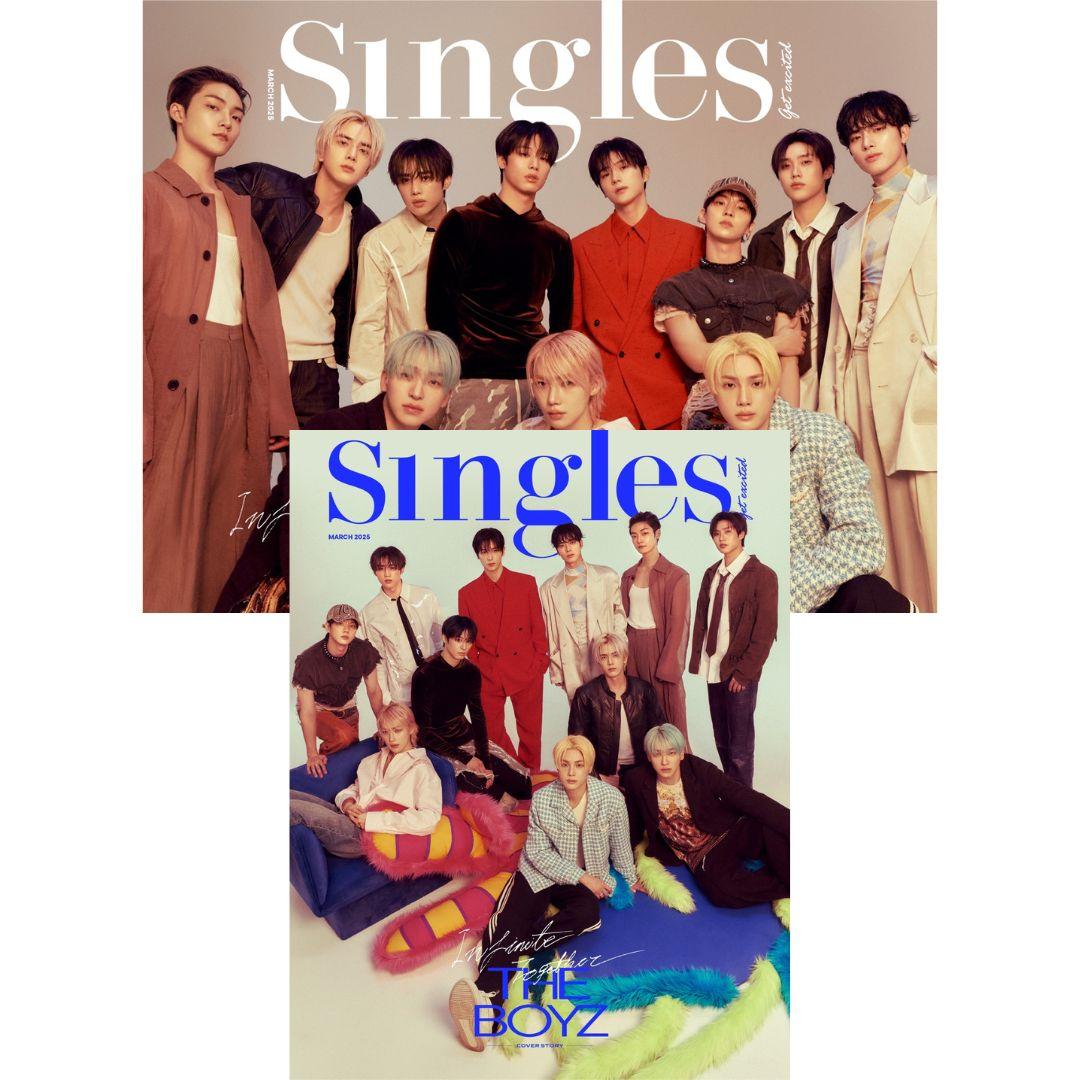 

Журнал Singles Korea 2025 Март THE BOYZ, K POP, KSTAR, KFASHION, KBeauty Cover A