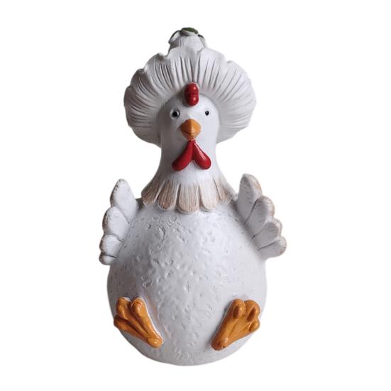 Hen Figurine Cute Resin Chicken Statue A