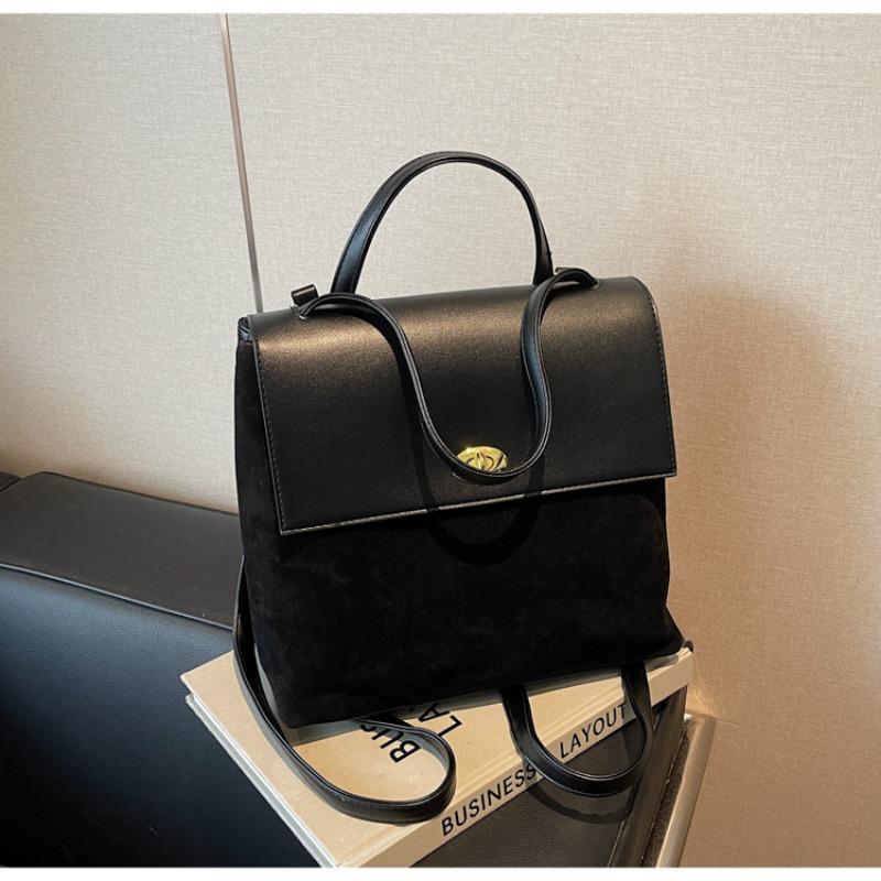 

Commuter large-capacity bag, new matte retro backpack, women s handbag, student senior sense чёрный