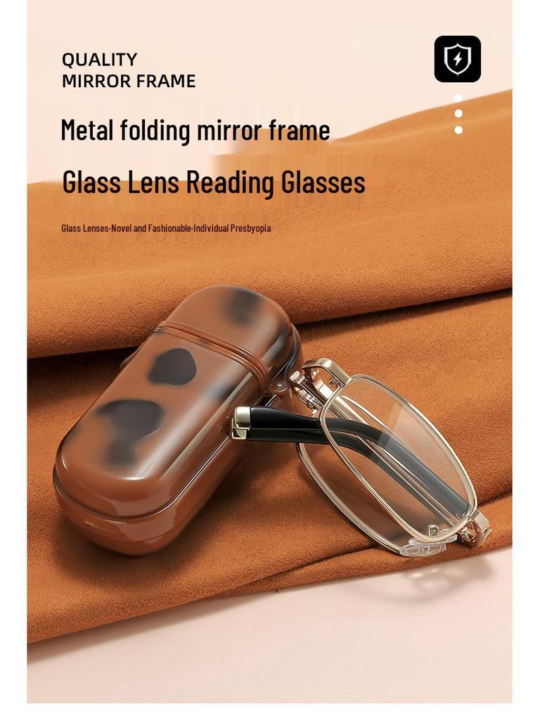 Baida Portable Folding Reading Glasses for Men & Women - Compact, Lightweight Lens for Presbyopia (Model 072)