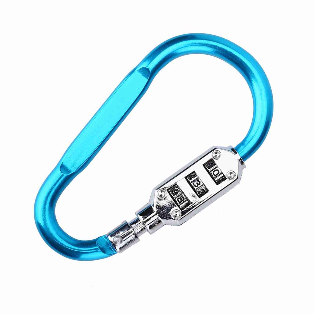 Travel Bag Luggage Security Combination Lock Locking Carabiner Padlock