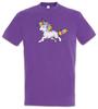Happy Unicorn T-Shirt Toon Cartoon Comic Look Dance Music Rainbow Princess
