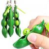 1PC decompression edamame vent extrusion edamame squeeze music creative decompression and decompression pea pod keychain toy