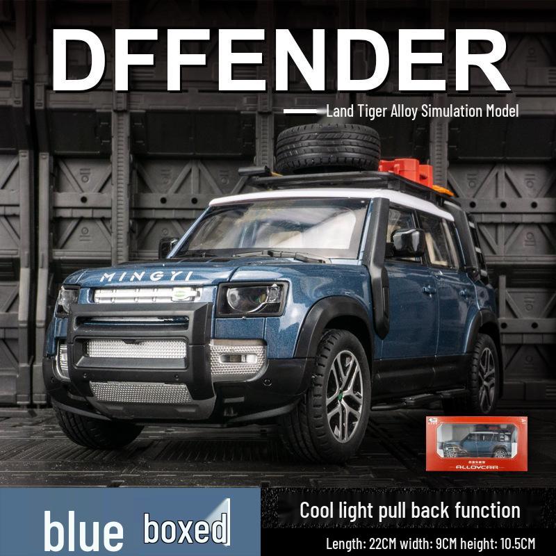 

Mingyi MY118 Сплавной Модель Внедорожника Land Rover Defender Игрушка со Звуком и Светом синий
