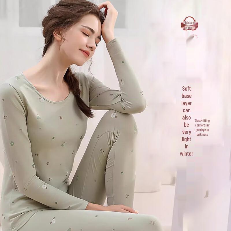 Langsha Teen Girls' 10A Antibacterial Cotton Thermal Underwear Set