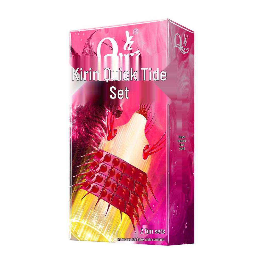 Q-point Critical Fangs Delay Condoms - Jumbo Size, Long-lasting, Adult Couple Sexual Health