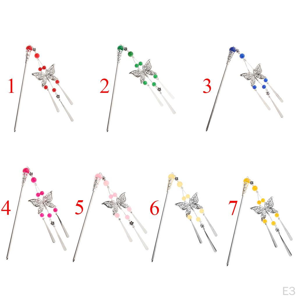 Chinesische Haarstäbchen, stilvolle traditionelle Haarnadel, Schmetterlingsquasten, Clip zum Herstellen
