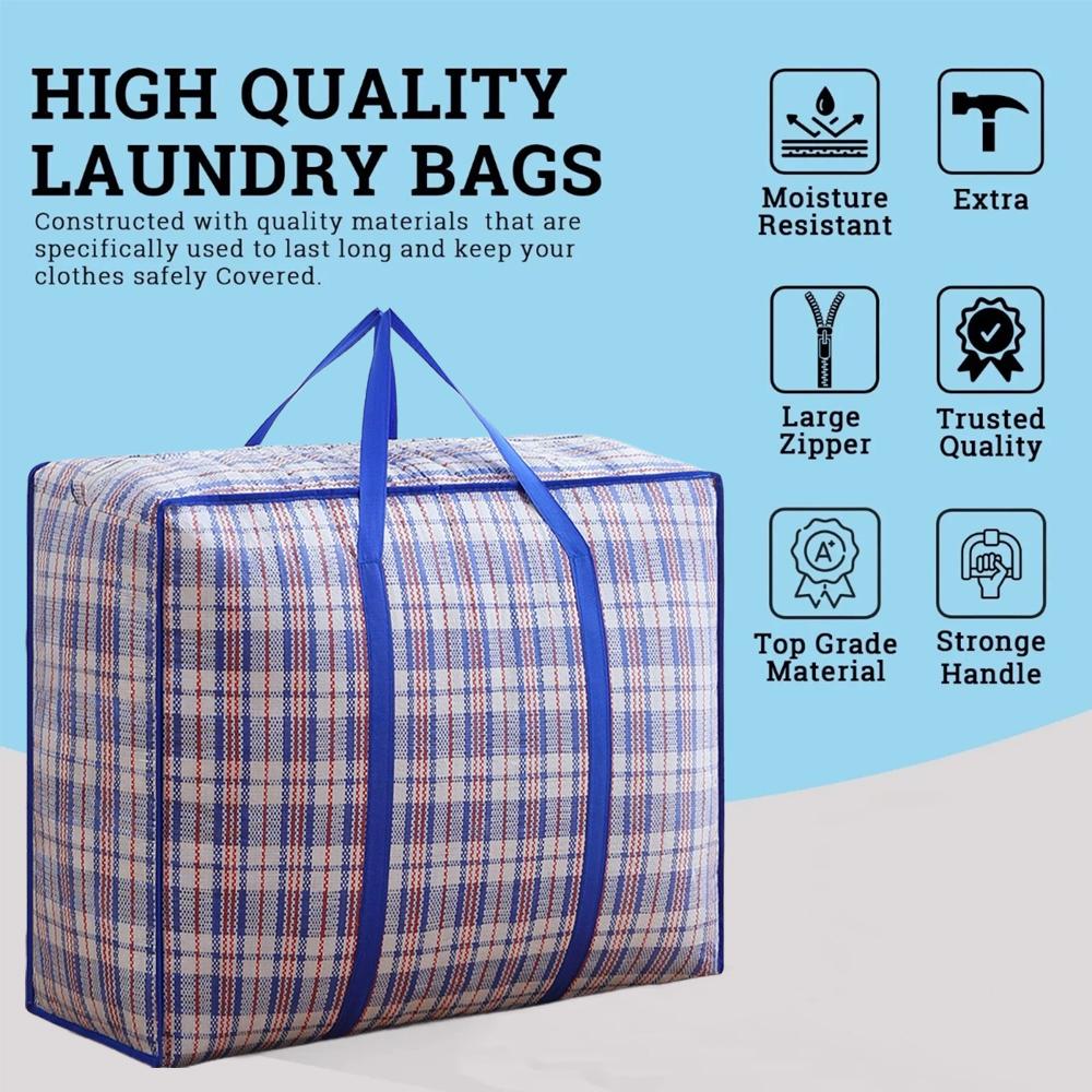 Large Big Laundry Bags With Zips Heavy Duty Storage Bags Clothing Bag SIze S M L XL XXL Organization Storage