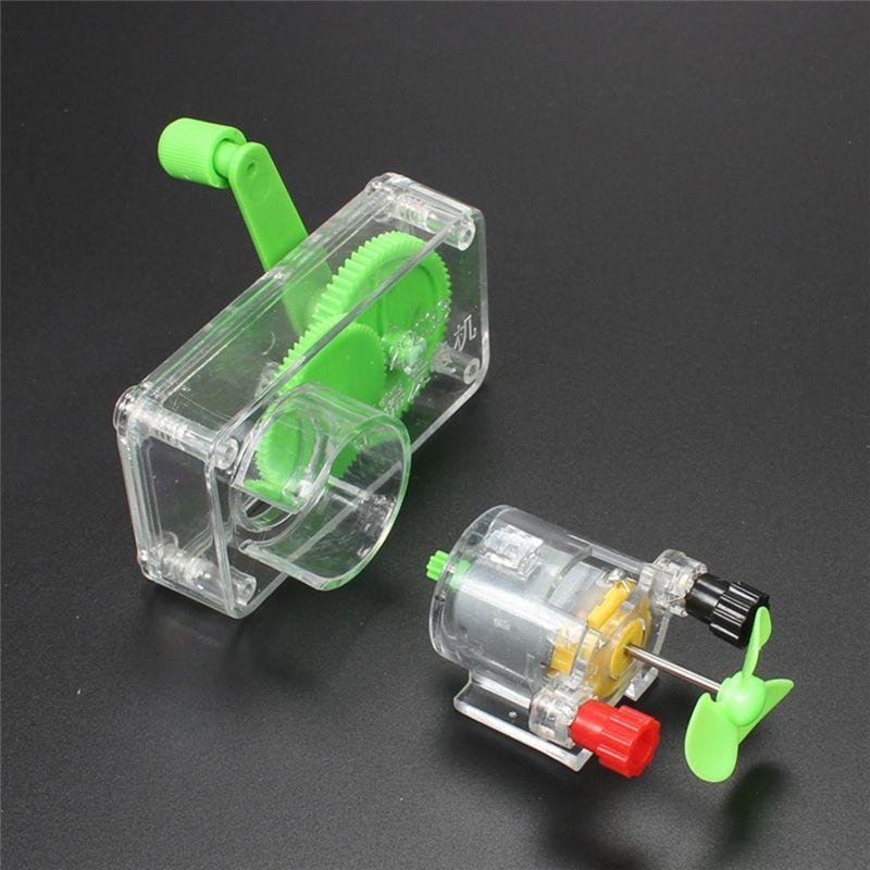 AEE4-5PCS Hand Generator Portable Generators Portable Hand Generator Experimental DIY Model Generator Electricity Generator