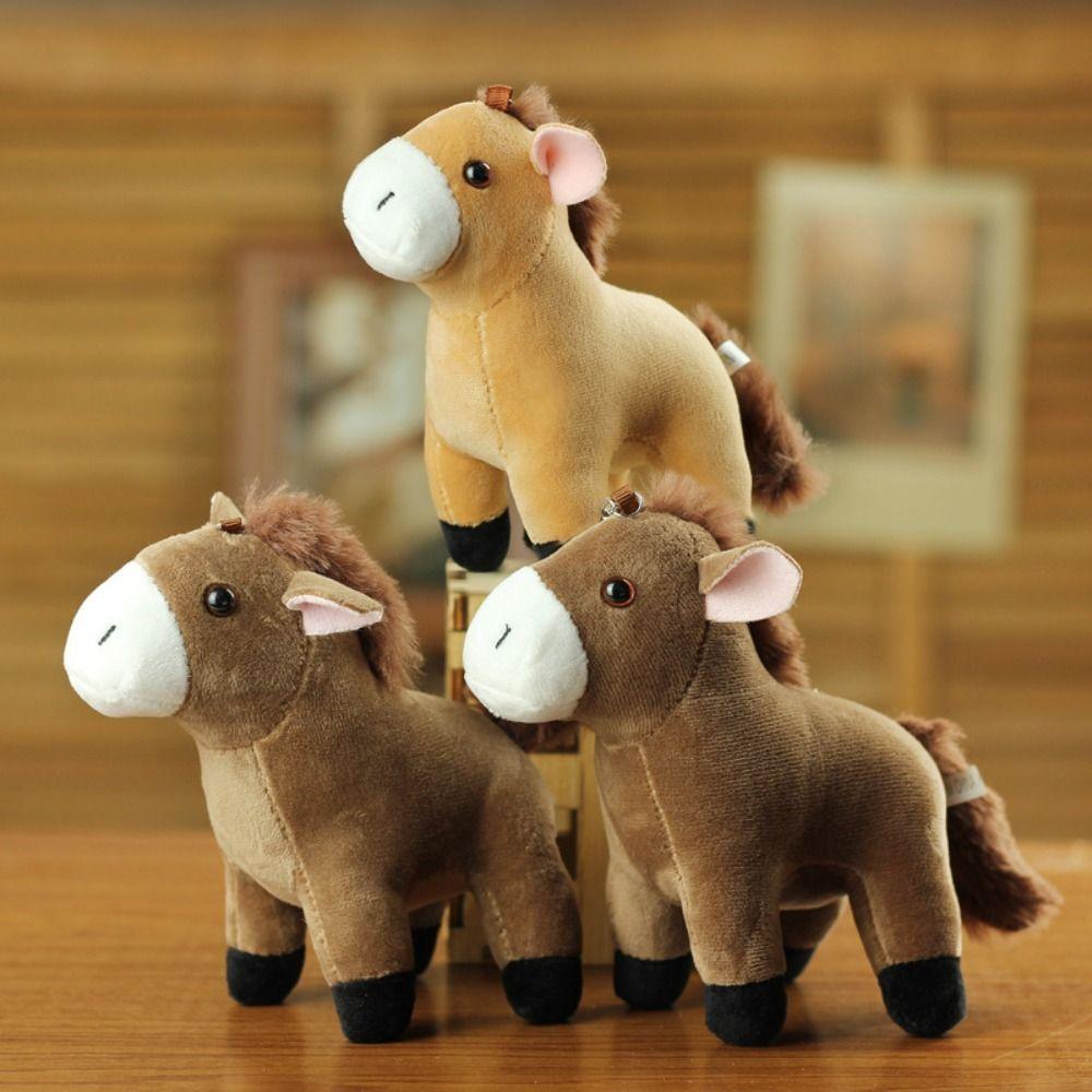 Stuffed Animal Plush Horse Keychain Cute Cartoon Little Horse Keychain  Birthday Gifts