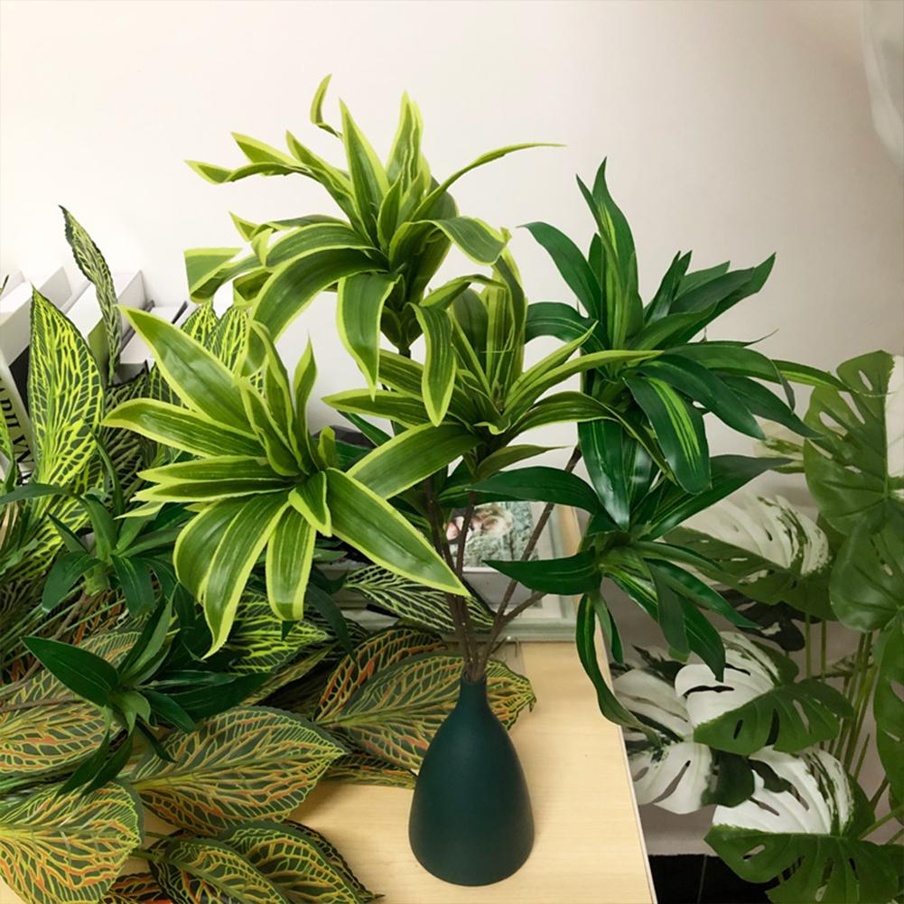 Simulation Bamboo Palm Plants Ornaments For Indoor Outdoor Wedding Landscaping Home Office Artificial Flowers Decoration