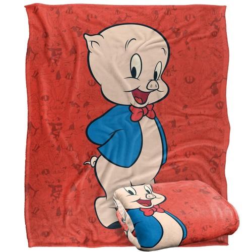 Looney Tunes Character Collage Porky Pig Blanket