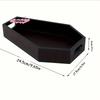 Gothic Black Coffin-Shaped Wooden Storage Box Makeup Organizer Tray Cosmetic Holder for Home And Office Decor Halloween Theme